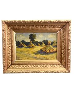 Huile sur toile paysage 1900 signé M. Leroux