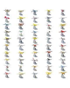 Collection figurines "En avion Tintin" 50 pièces complète