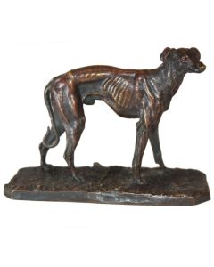 Bronze animalier au lévrier époque XIXème par P.J Mène