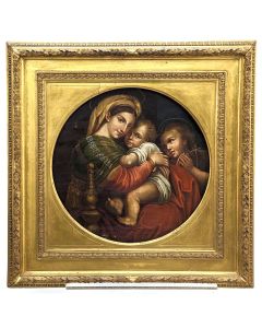Madonna della sedia, copie XIXème sur toile du célèbre tableau de Raphaël