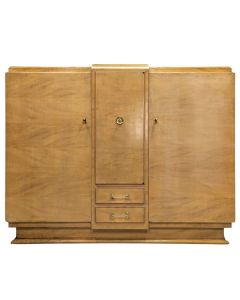 Armoire 1940 en placage de sycomore d'érable signée Jules Leleu