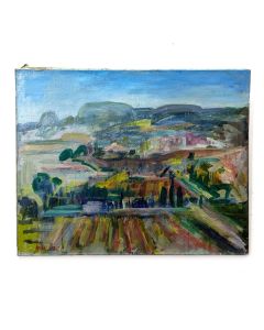 Huile sur toile paysage de campagne par Rudolf Kundera 