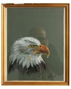 Dessin aquarelle Tête d'aigle par Henri Fanjul
